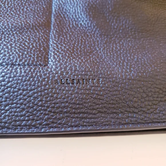 ALLSAINTS Alpha Pebble Leather Convertible Backpack/ Shoulder Bag Purse Black - Picture 16 of 16